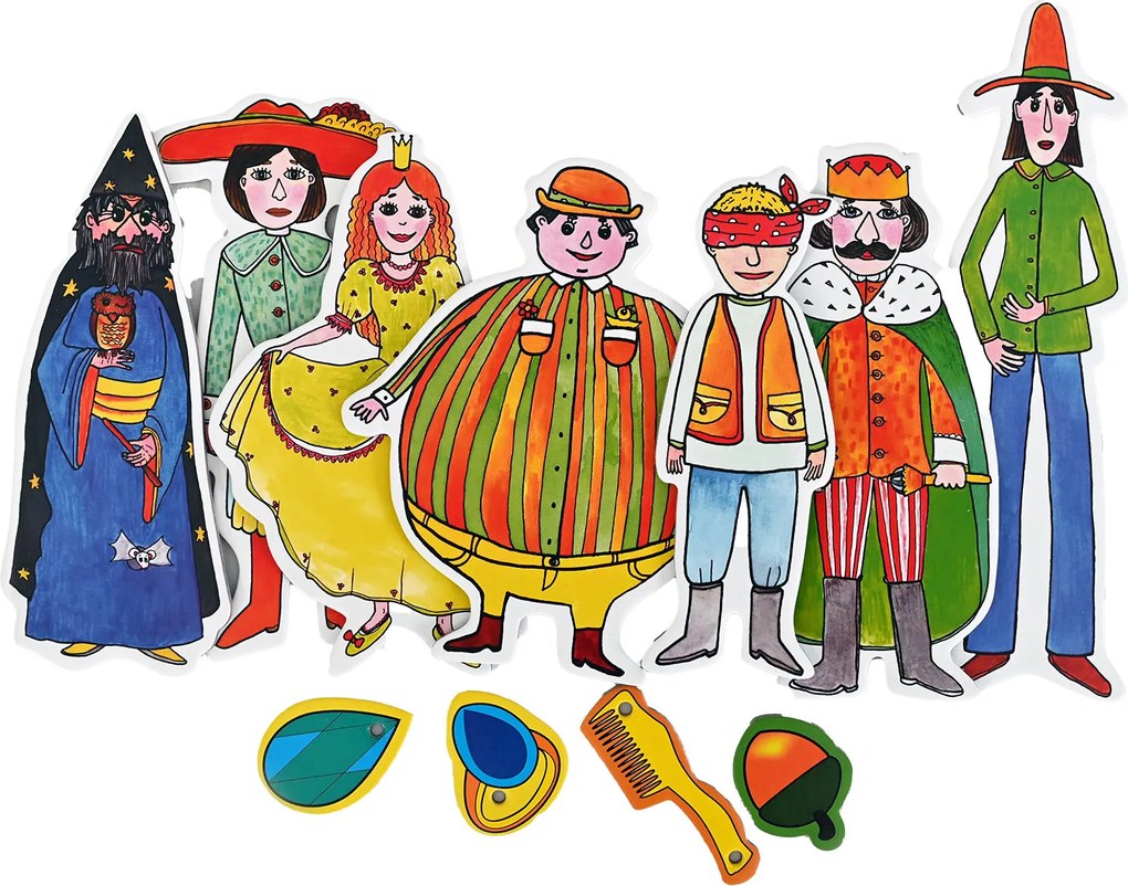 MARIONETINO – Dlhý, Široký a Bystrozraký – bábky 7 ks