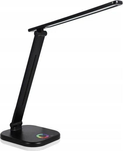 LED RGBW stmievateľná stolová lampa s bezdrôtovým nabíjaním LED/7W/5V USB čierna