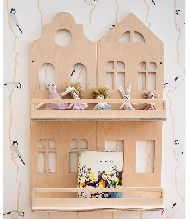 Domčekové police na stenu do detskej izby