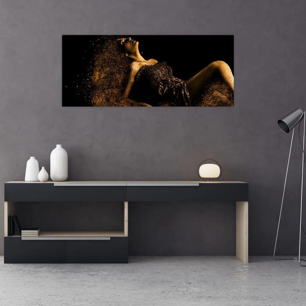 Obraz - Žena zo zlata (120x50 cm)