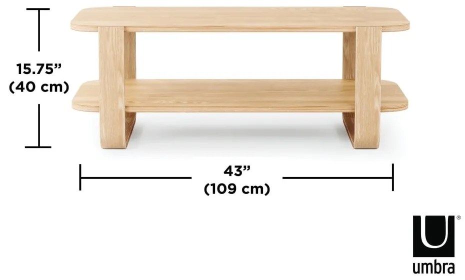 Konferenčný stolík z eukalyptového dreva v prírodnej farbe 55x109 cm Bellwood - Umbra