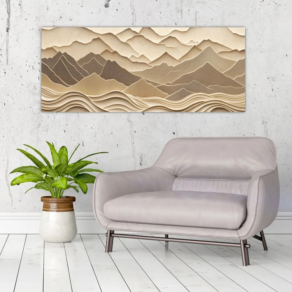 Obraz - 3D línia hôr (120x50 cm)