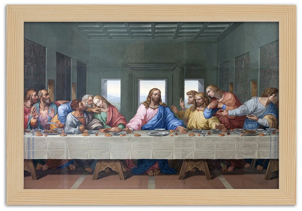 Gario Plagát Úryvok diela Posledná večera - Leonardo da Vinci, reprodukcia Farba rámu: Bez rámu, Rozmery: 45 x 30 cm
