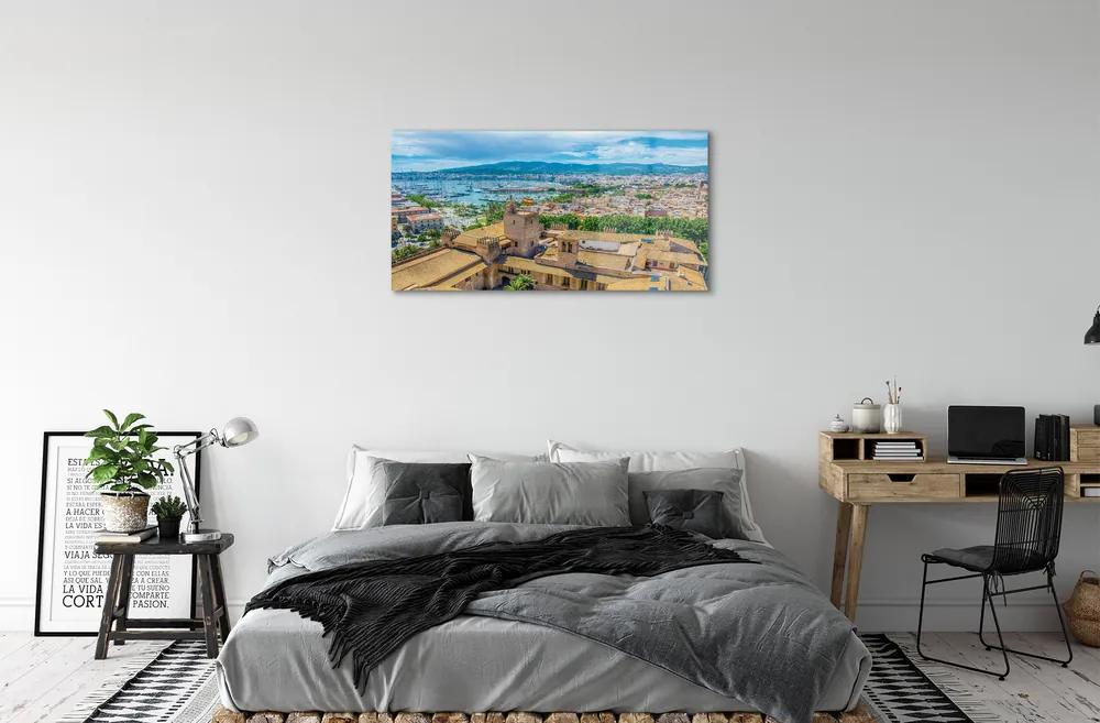 Obraz na akrylátovom skle Španielsko port pobreží mesto 100x50 cm