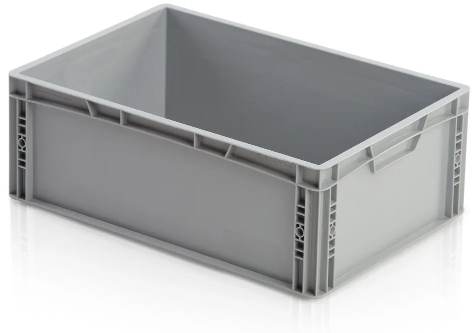 Plastová prepravka, uzavreté rukoväte, 600 x 400 x 220 mm