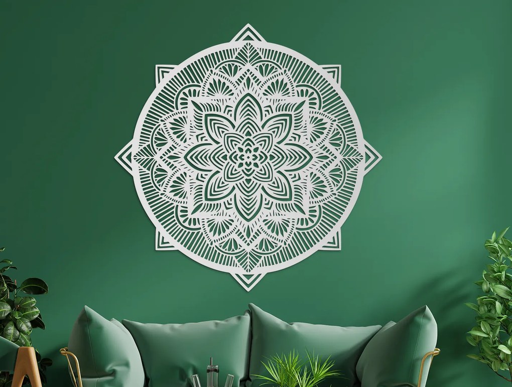 drevko Drevená mandala Vášeň Rozmer obrazu: 120 x 120 cm, Farba dekorácie: Čierna
