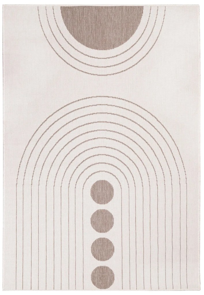 Dekorstudio Obojstranný koberec na terasu DuoRug 5739 - béžový Rozmer koberca: 80x150cm