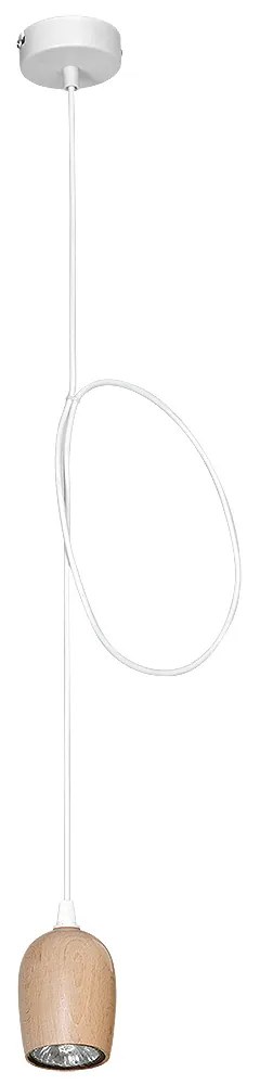 ALF I | drevená visiaca lampa Farba: Biela