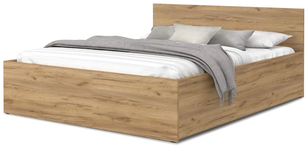 Jednolôžková posteľ s úložným priestorom Dolly - dub craft Rozmer: 200x90