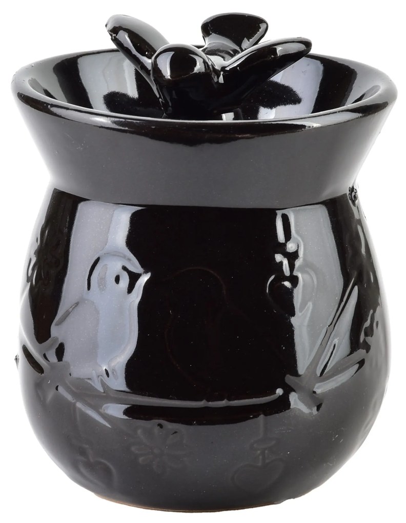Keramická aroma lampa LOSKI 9 cm černá