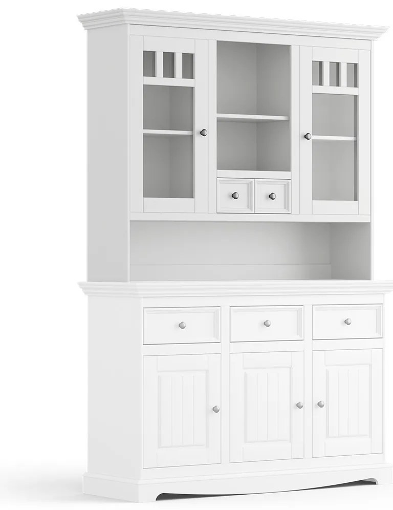 PROXIMA.store - Rustikálny kredenc - nadstavec na komodu 2S.2 - BELLUNO ELEGANTE FARBA: biela - orech
