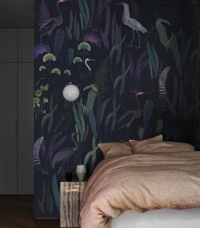 WALLCOLORS Calm Heron Purple wallpaper - tapeta POVRCH: Prowall Eco