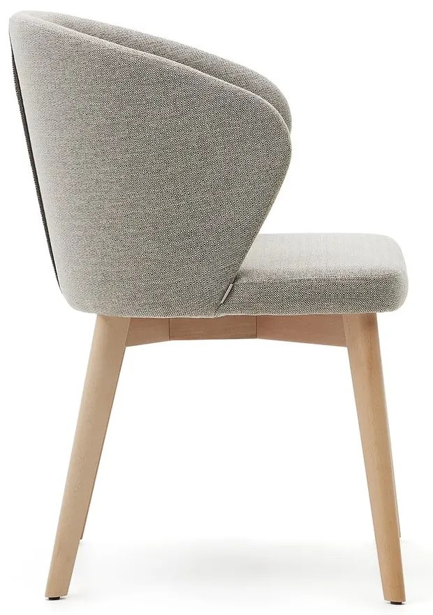 Béžové čalúnené jedálenské kreslo Darice – Kave Home