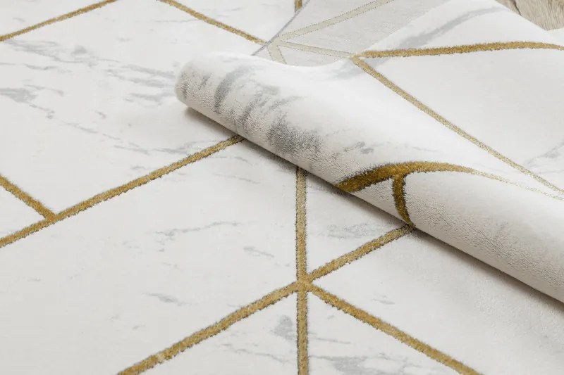 Dywany Łuszczów Kusový koberec Emerald geometric 1012 cream and gold - 160x220 cm