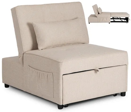 Kreslo EMILIO 67 cm, béžové