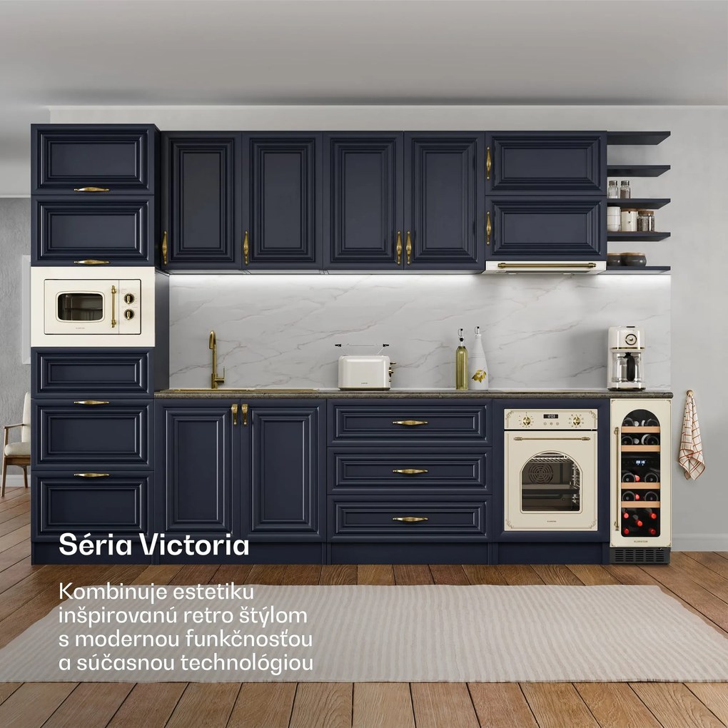 Klarstein Vinovilla Victoria 17 Duo chladnička na víno, 2 chladiace zóny, Dotykové ovládanie, 17 fliaš, 4 police