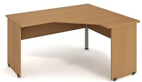 Rohový kancelársky stôl Gate, 160 x 120 x 75,5 cm, pravé vyhotovenie, dezén buk