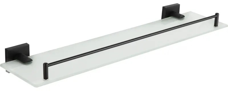 Mexen príslušenstvo, RUFO polička sklenená, čierna, 7050937-70