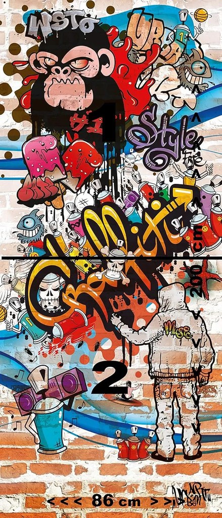Fototapeta na dvere GRAFFITI 86x200 cm