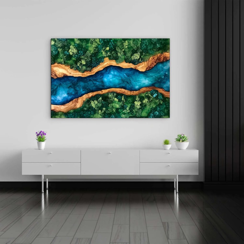 DUBLEZ | Tlačený machovo epoxidový obraz - Nature