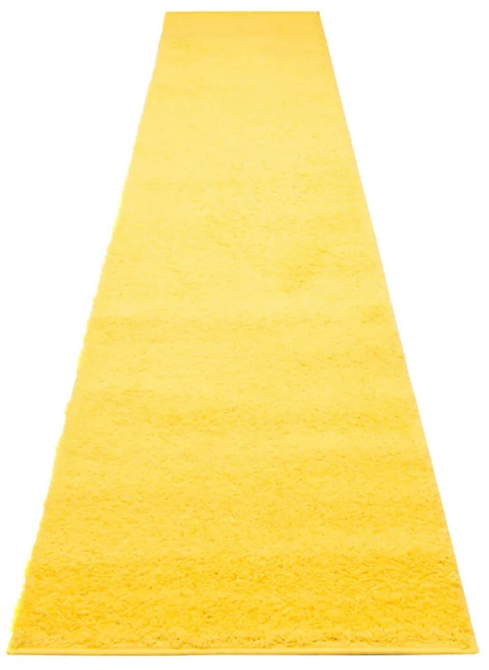 Kusový koberec Shaggy Parba žltý atyp 80x200cm