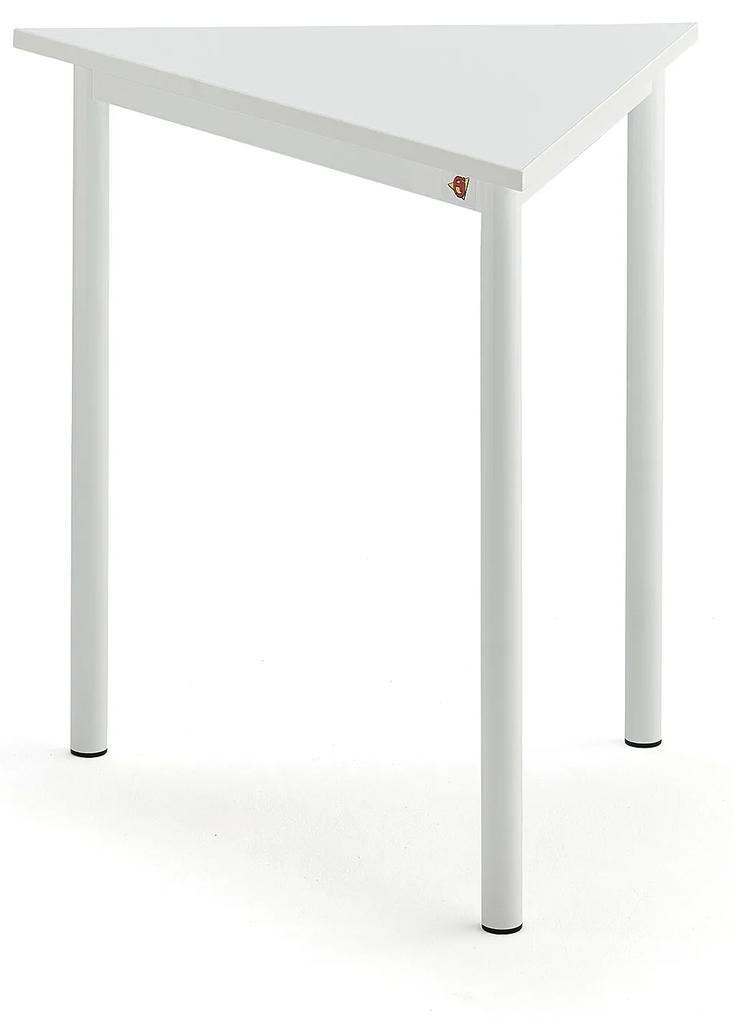 Stôl BORÅS TRIANGEL, 800x700x720 mm, laminát - biela, biela