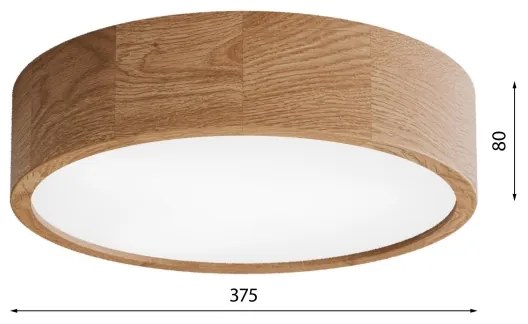 Kúpeľňové stropné svietidlo CLEO 3xE27/24W/230V IP54 pr. 37,5 cm dub