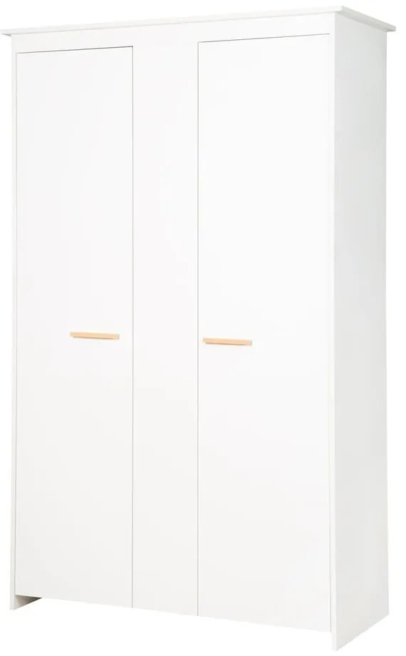 Biela detská šatníková skriňa 119x190x52 cm Anton – Roba