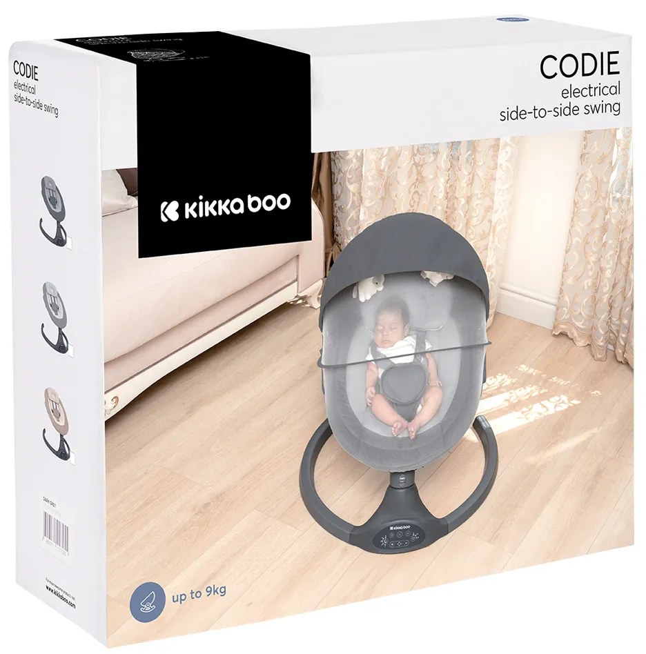 Hojdacie lehátko elektrické Codie Light Grey