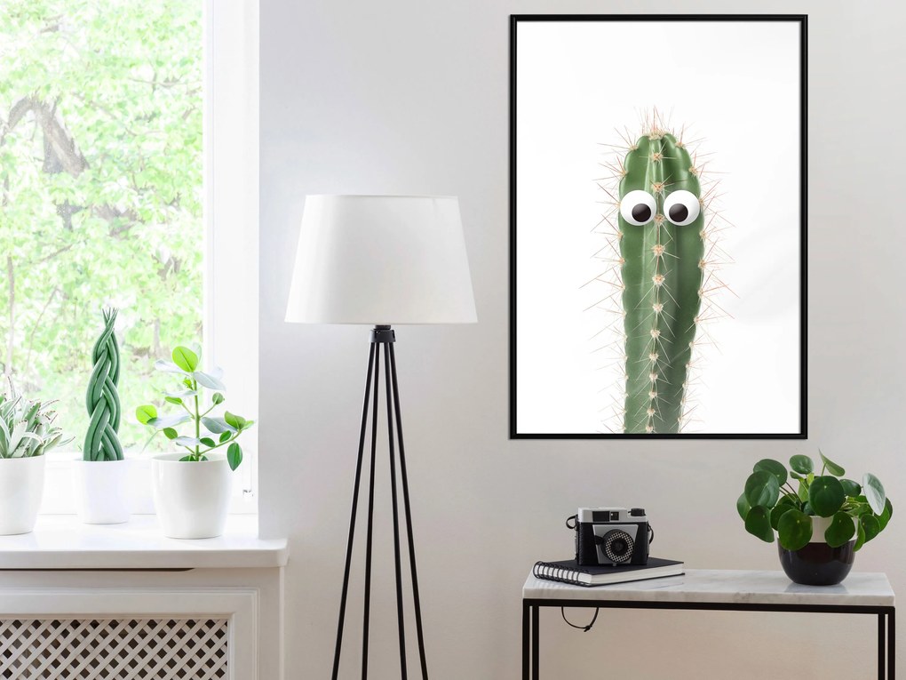 Artgeist Plagát - Live Cactus [Poster] Veľkosť: 20x30, Verzia: Čierny rám s passe-partout