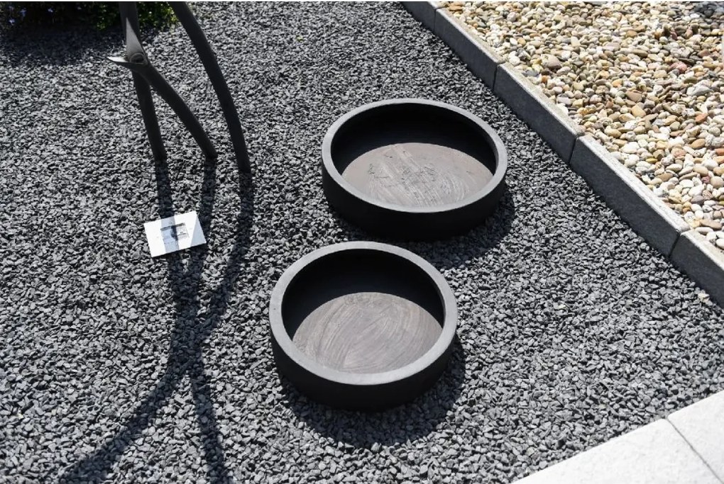 Miska na dekorácie CIRCULO, sklolaminát, Ø 40 cm, antracit