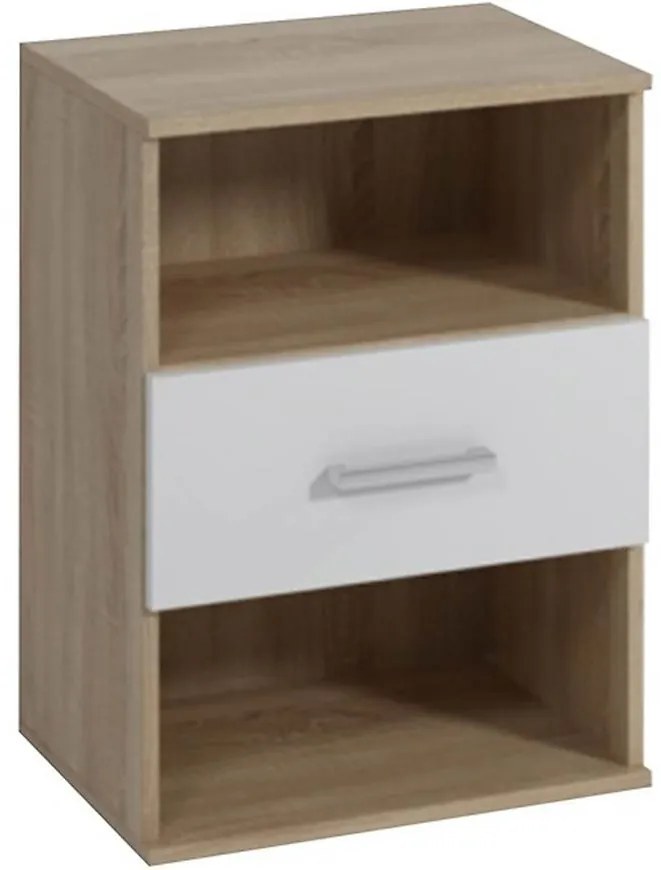 Nočný stolík Goda III 1S sonoma/biela