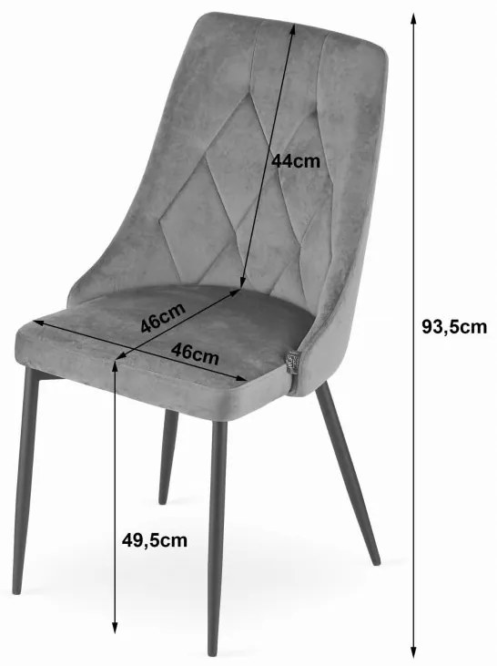 Jedálenský set 1+4, čierny stôl v dekore dub zlatý MADO 120x80cm a čierna zamatová jedálenská stolička IMOLA