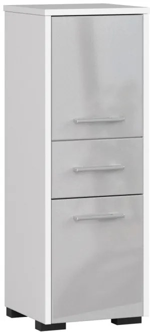 Kúpeľňová skrinka FIN 30 2D 1SZ 85 cm metalická, lesk