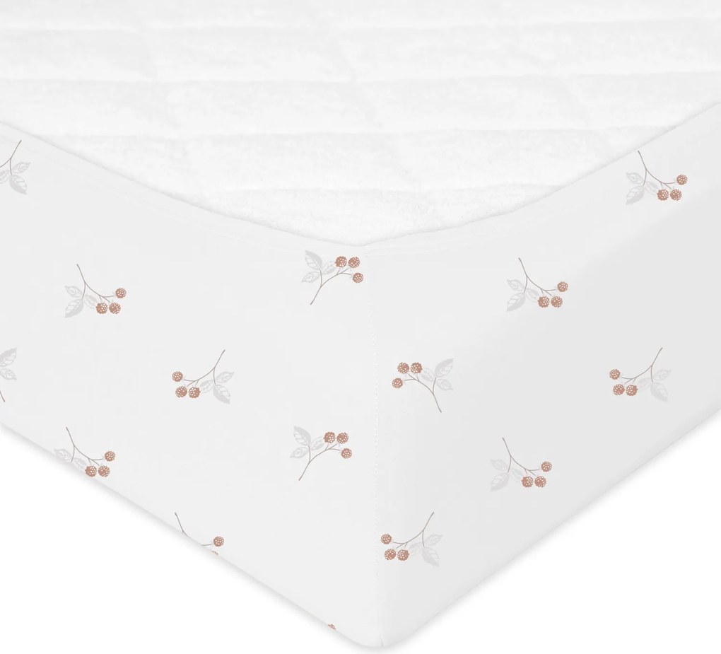 Babymatex Bavlnené prestieradlo do postieľky 70x140 cm - Maliny