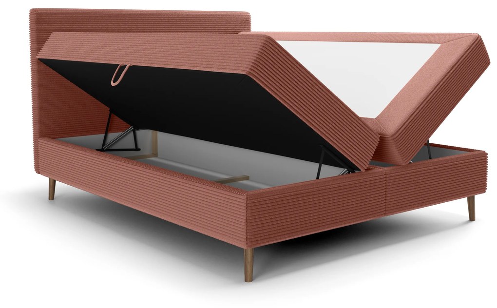 Jednolôžková posteľ 120 cm Napoli Bonell (terakota) (s roštom, s úl. priestorom). Vlastná spoľahlivá doprava až k Vám domov. 1082436