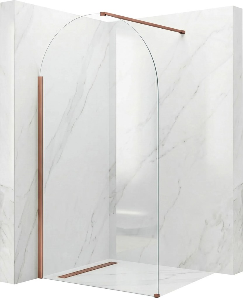 Rea Heaven, sprchová zástena Walk-in 90 cm, medená matná, REA-K6686