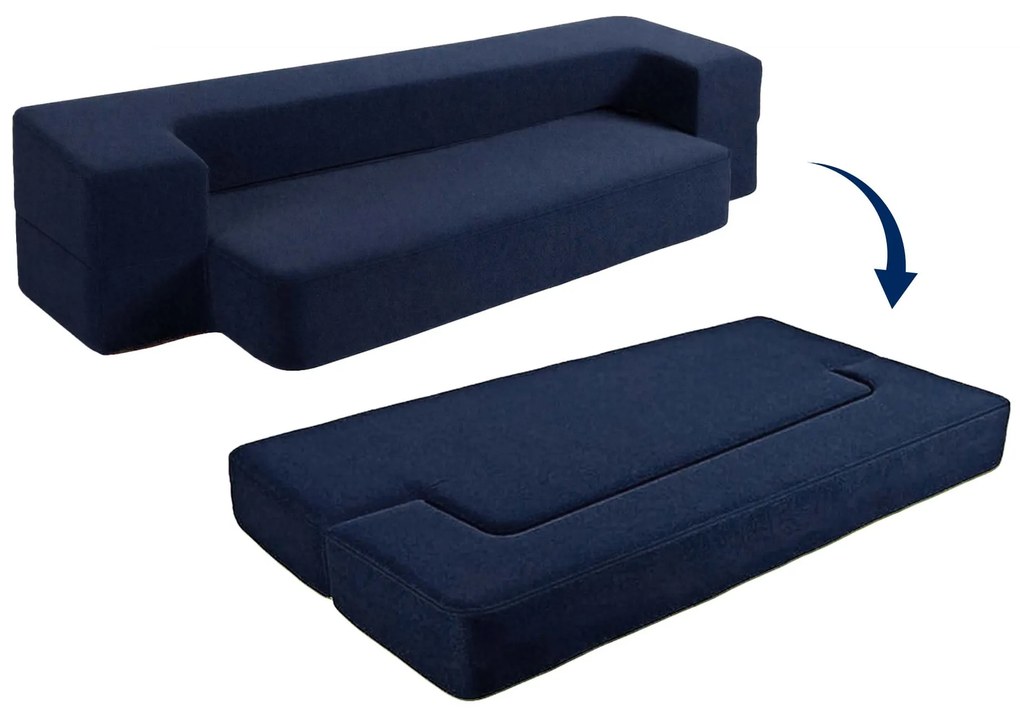 Dormeo rozkladacia pohovka 2v1 modrá