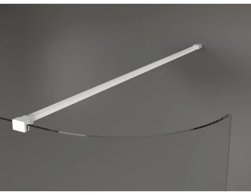 Mexen Kioto, zaoblená sprchová zástena 80 x 200 cm, 8mm číre sklo, biely profil, 800-080-101-20-06