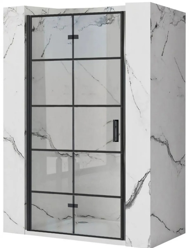 Rea - MOLIER skladacie sprchové dvere 80x190cm, čierna, REA-K8537