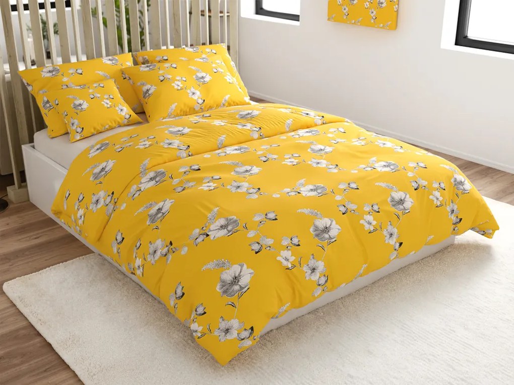 Obliečky z mikrovlákna YELLOW ROSE žlté Rozmer obliečky: 70 x 90 cm | 140 x 220 cm
