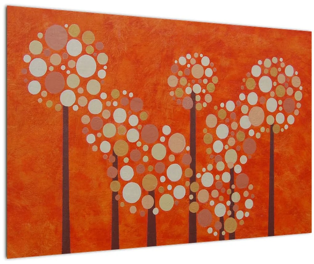 Obraz - Oranžový les (90x60 cm)