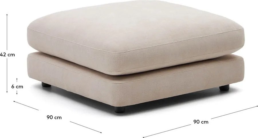 Béžová ženilková podnožka Gala – Kave Home