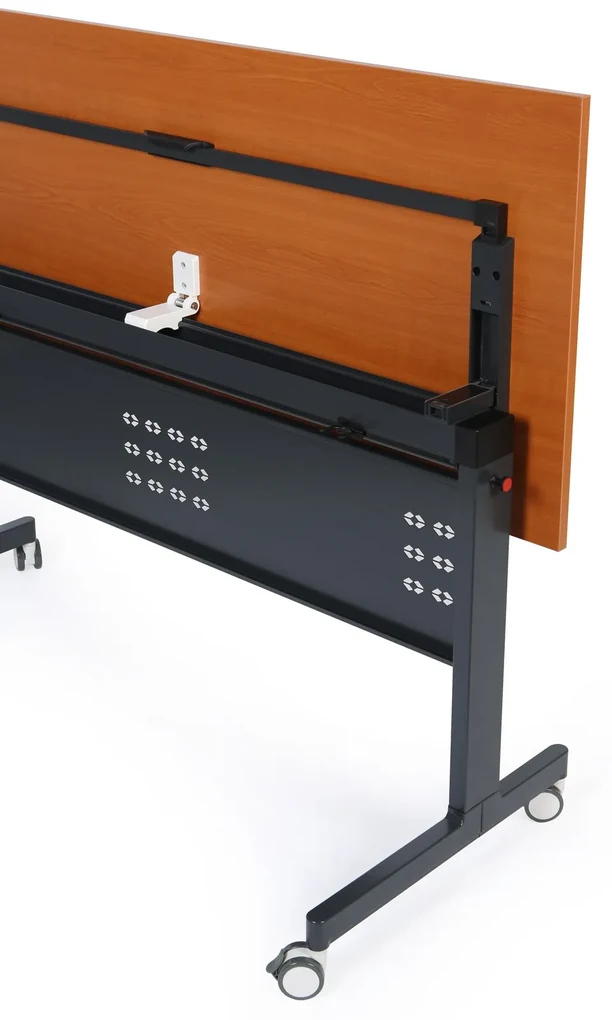 Mobilný stôl PRIMO MOBI, 1800 x 600 mm, biela podnož, čerešňa