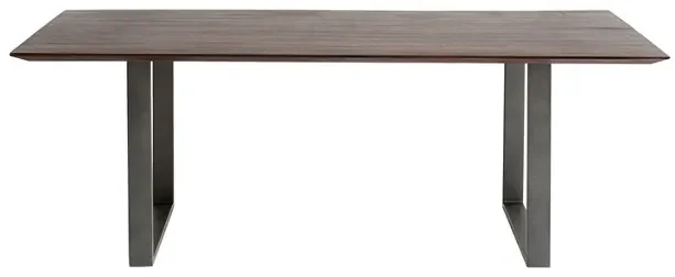 Symphony stôl akáciový tmavohnedý/ tmavá oceľ 160x80