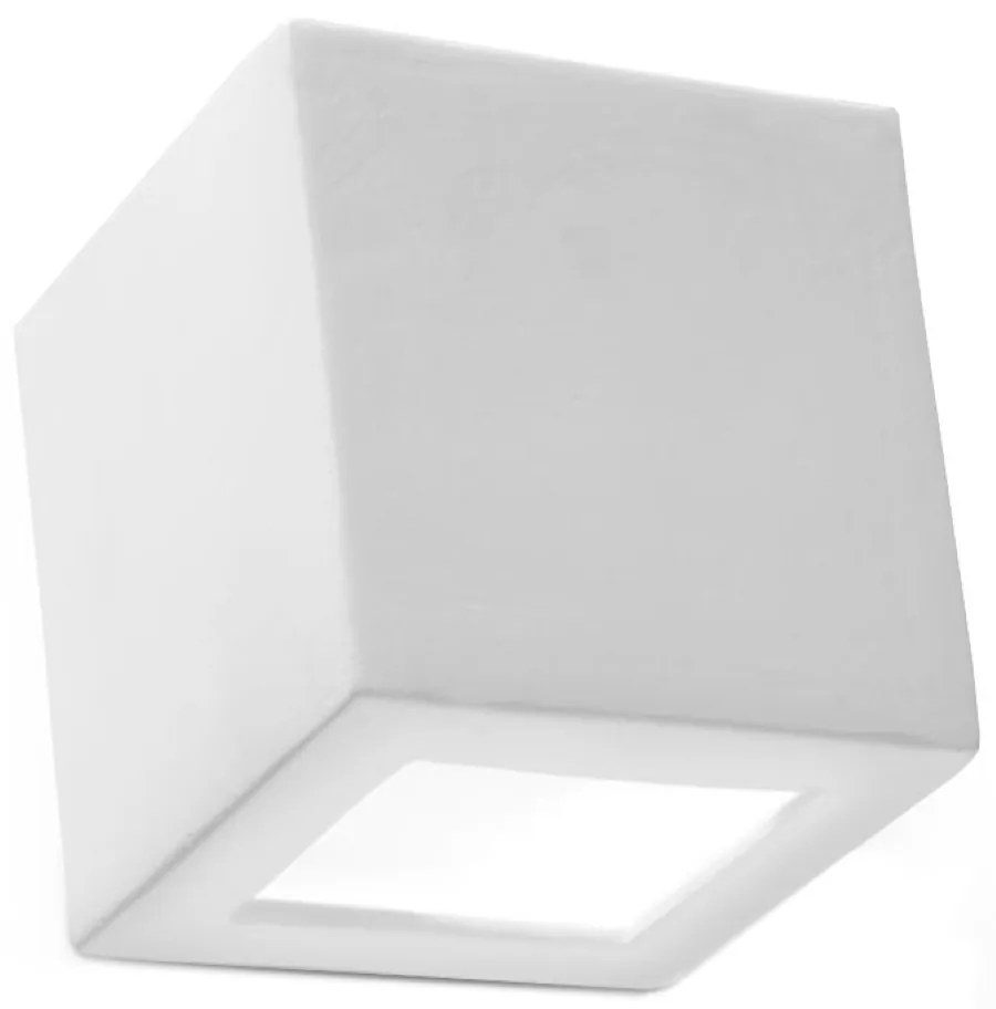 Nástenné svietidlo Leo, 1x biele keramické tienidlo