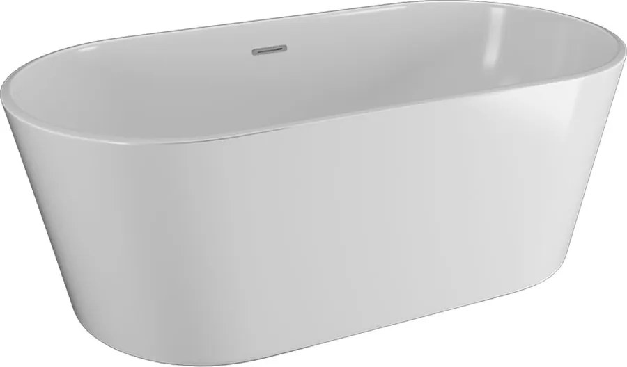 Polimat Akrylátová voľne stojaca vaňa Uzo 160x80 POLIMAT-Rozmery: 160x80, POLIMAT-Farba vane: Biela / čierna lesk