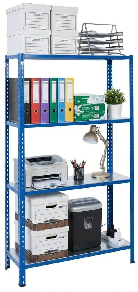 Bezskrutkový kovový regál L profil