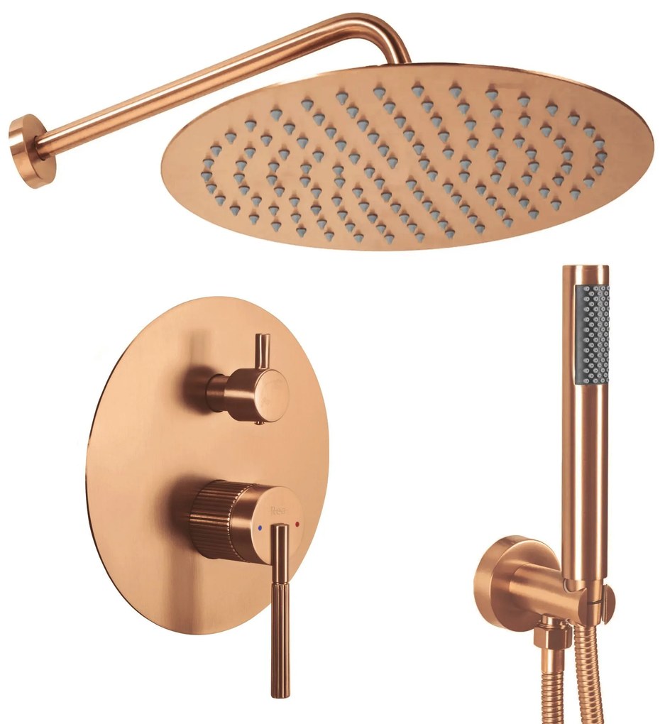 Rea Argon, podomietková sprchová súprava + BOX, medená matná, REA-P4330