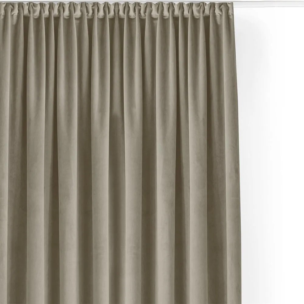 Béžový zamatový dimout záves 200x250 cm Velto – Filumi
